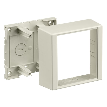 Hubbell Wiring Device-Kellems Non-Metallic Raceway, WallTrak1 Series, Box, 2-Gang, Office White PW1TGB